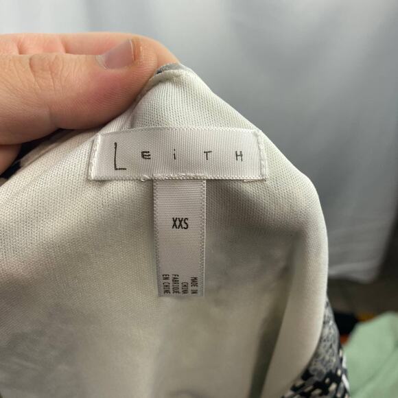 Leith Dress Women XX Small Grey Black Python Snake Animal Balloon Sleeve Mini - Picture 4 of 10